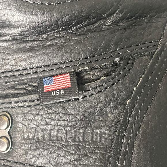 Thorogood Black Leather Biker Boots Mens 11.5 Waterproof Workwear Rugged Hiking - Picture 9 of 11